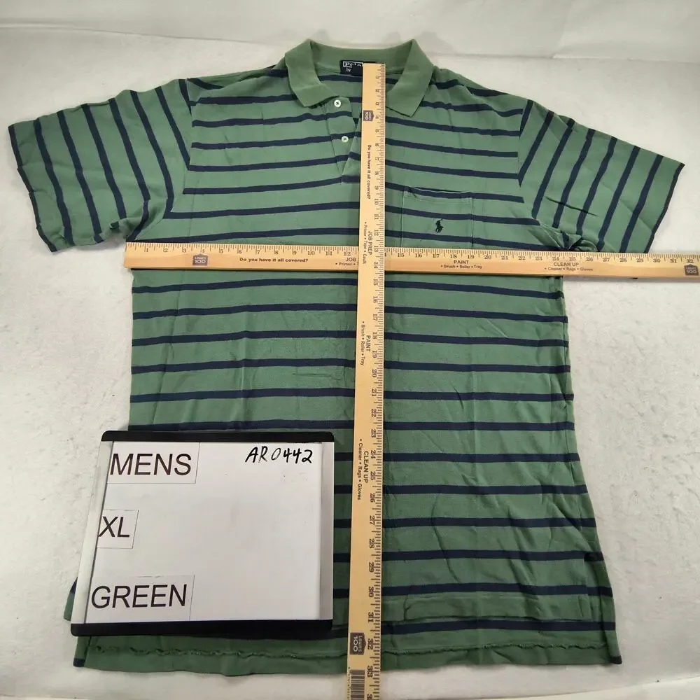 Polo by Ralph Lauren Collared Polo Shirt Mens Size Extra Large XL Green Navy